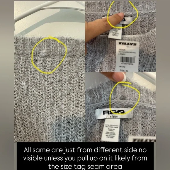 NWT- RSQ Crop Lurex Pullover Knit Sweater - Picture 4 of 14